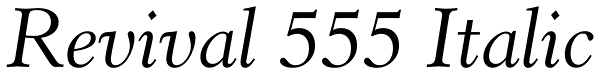 Revival 555 Italic Font