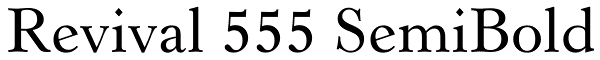 Revival 555 SemiBold Font