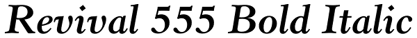 Revival 555 Bold Italic Font