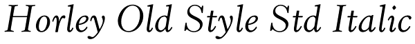 Horley Old Style Std Italic Font