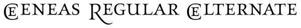 Aeneas Regular Alternate Font