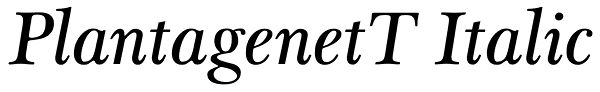 PlantagenetT Italic Font