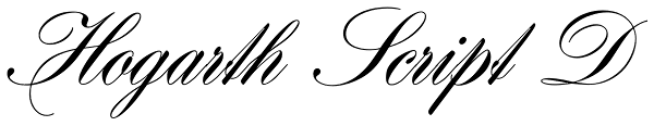 Hogarth Script D Font