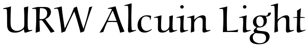 URW Alcuin Light Font