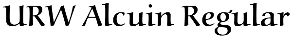 URW Alcuin Regular Font