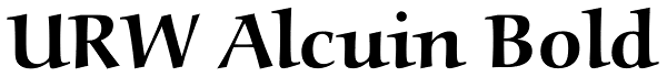 URW Alcuin Bold Font