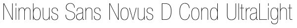 Nimbus Sans Novus D Cond UltraLight Font