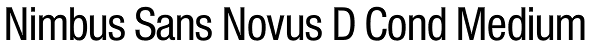 Nimbus Sans Novus D Cond Medium Font