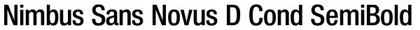 Nimbus Sans Novus D Cond SemiBold Font