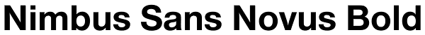 Nimbus Sans Novus Bold Font