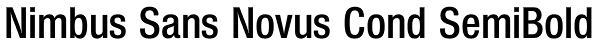 Nimbus Sans Novus Cond SemiBold Font