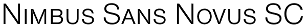 Nimbus Sans Novus SC Font