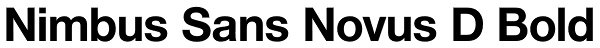 Nimbus Sans Novus D Bold Font