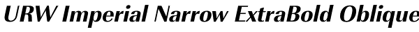 URW Imperial Narrow ExtraBold Oblique Font
