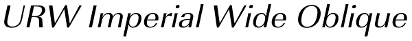 URW Imperial Wide Oblique Font