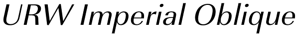 URW Imperial Oblique Font