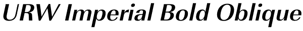 URW Imperial Bold Oblique Font