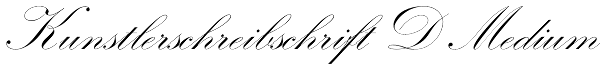 Kunstlerschreibschrift D Medium Font
