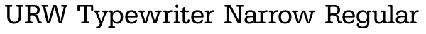 URW Typewriter Narrow Regular Font