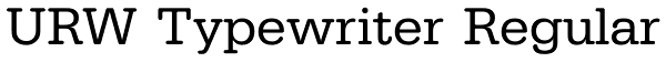 URW Typewriter Regular Font