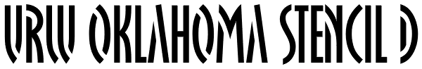 URW Oklahoma Stencil D Font