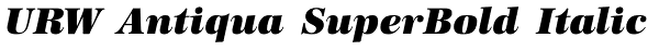 URW Antiqua SuperBold Italic Font