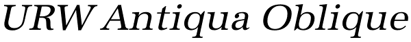 URW Antiqua Oblique Font