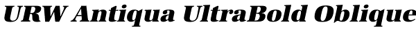 URW Antiqua UltraBold Oblique Font