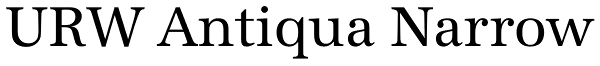 URW Antiqua Narrow Font