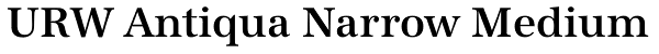 URW Antiqua Narrow Medium Font