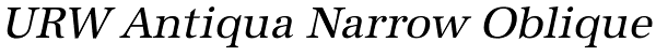 URW Antiqua Narrow Oblique Font