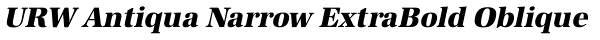 URW Antiqua Narrow ExtraBold Oblique Font