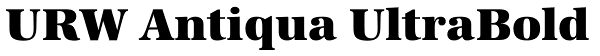 URW Antiqua UltraBold Font