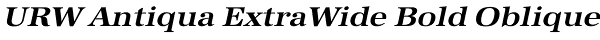 URW Antiqua ExtraWide Bold Oblique Font