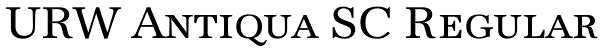 URW Antiqua SC Regular Font