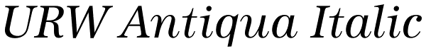 URW Antiqua Italic Font