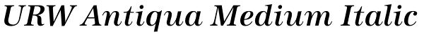 URW Antiqua Medium Italic Font