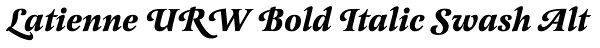 Latienne URW Bold Italic Swash Alt Font