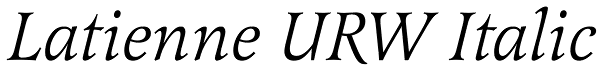 Latienne URW Italic Font