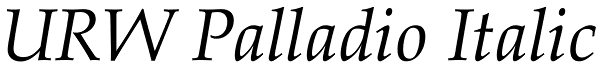 URW Palladio Italic Font