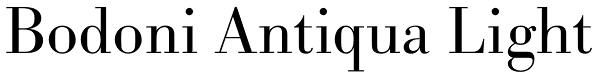 Bodoni Antiqua Light Font