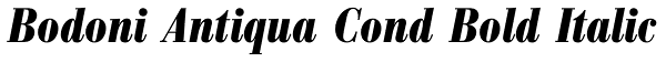 Bodoni Antiqua Cond Bold Italic Font