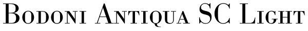 Bodoni Antiqua SC Light Font