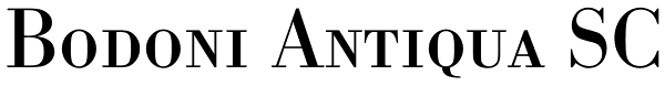 Bodoni Antiqua SC Font