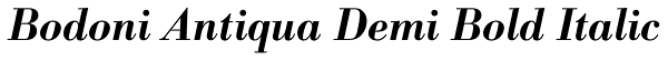 Bodoni Antiqua Demi Bold Italic Font