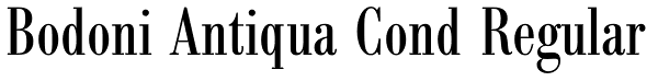 Bodoni Antiqua Cond Regular Font