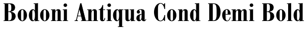 Bodoni Antiqua Cond Demi Bold Font