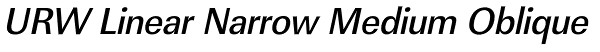 URW Linear Narrow Medium Oblique Font