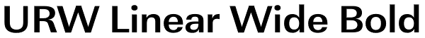 URW Linear Wide Bold Font