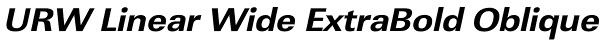 URW Linear Wide ExtraBold Oblique Font